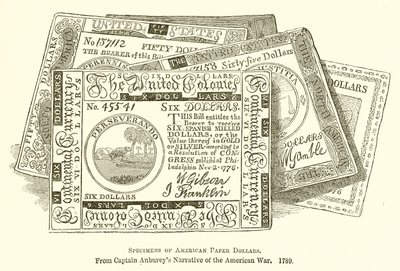Esemplari di dollari di carta americani da English School