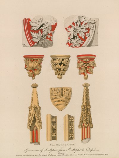 Esemplari di scultura dalla Cappella di San Stefano da English School