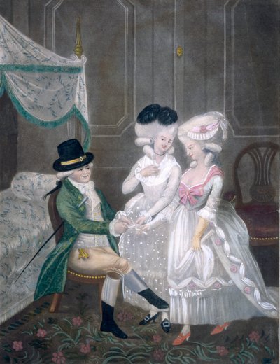 Il primo reel di Sir Timothy Thicketts a Londra, o le bellezze di Kings Place, che tirano a sorte per un --, 1781 da English School