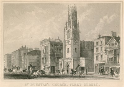 Chiesa di St Dunstans, Fleet Street, Londra da English School