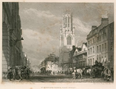 Chiesa di St Dunstans, Fleet Street, Londra da English School