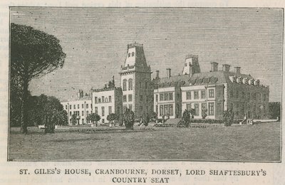 Casa di San Giles, Cranbourne, Dorset, residenza di campagna di Lord Shaftesbury da English School