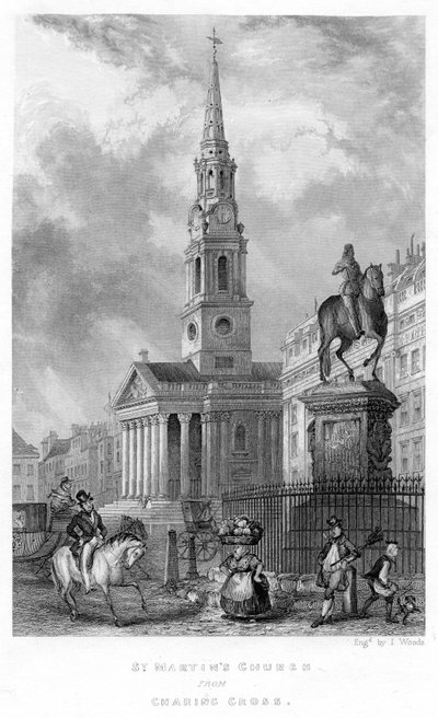 Chiesa di San Martino da Charing Cross, 1837 da English School