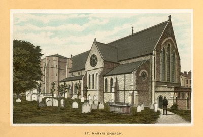Chiesa di St Mary (litografia a colori) da English School