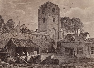 Chiesa di Santa Maria che mostra il vecchio muro 1824 da English School