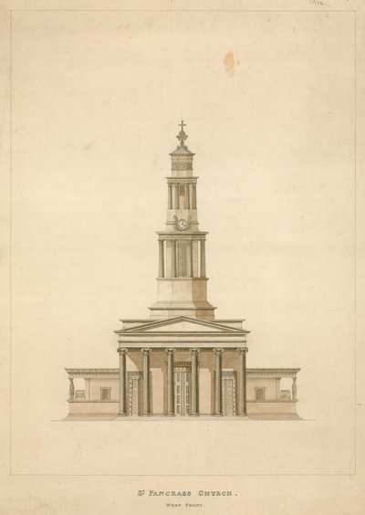 Chiesa di St Pancras, Londra; facciata ovest da English School