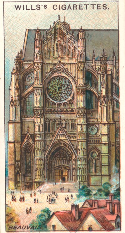 Cattedrale di Saint-Pierre, Beauvais (litografia a colori) da English School