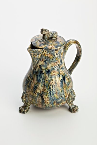 Brocca effetto agata solida di Staffordshire, c.1760-70 da English School