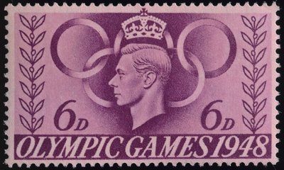 Francobollo commemorativo delle Olimpiadi di Londra 1948 da English School