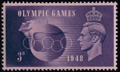 Francobollo commemorativo delle Olimpiadi di Londra del 1948 da English School