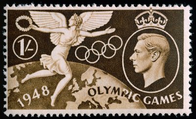 Francobollo commemorativo delle Olimpiadi di Londra del 1948 da English School