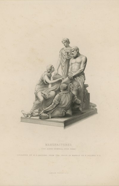 Statua che raffigura le Manifatture che adorna il Memoriale di Alberto da English School