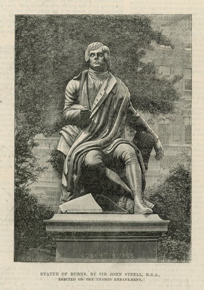 Statua di Burns, di Sir John Steell da English School