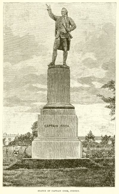 Statua del Capitano Cook, Sydney da English School