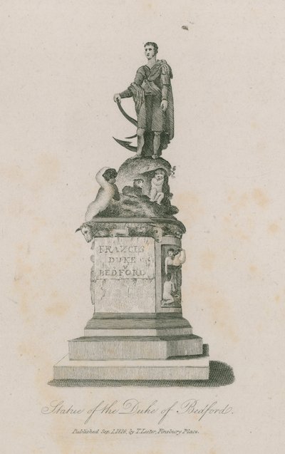 Statua di Frances, Duca di Bedford, in Russell Square, Londra da English School