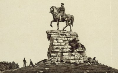 Statua di Giorgio III, Windsor (litografia) da English School