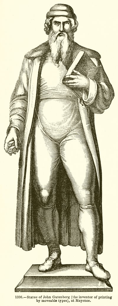 Statua di Johannes Gutenberg da English School