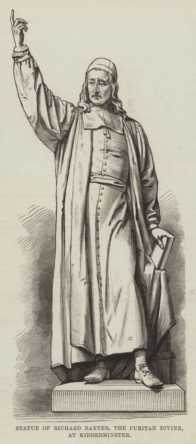 Statua di Richard Baxter, il divino puritano, a Kidderminster da English School