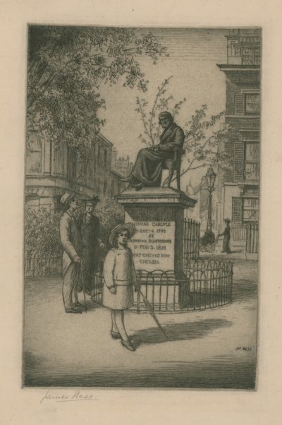 Statua di Thomas Carlyle da English School