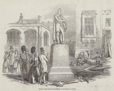 Statua del Duca di Wellington, alla Torre di Londra da English School
