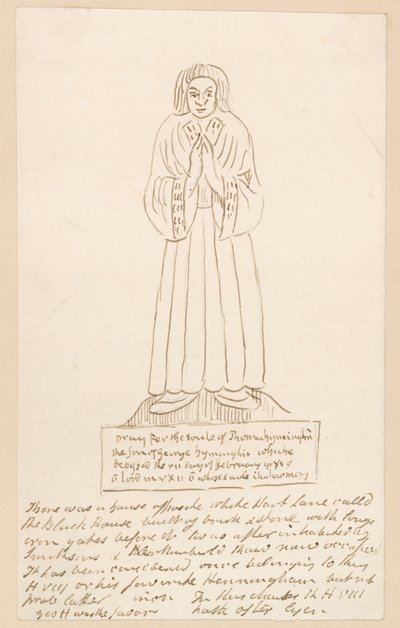 Statua, tomba di Thomas Lymington da English School