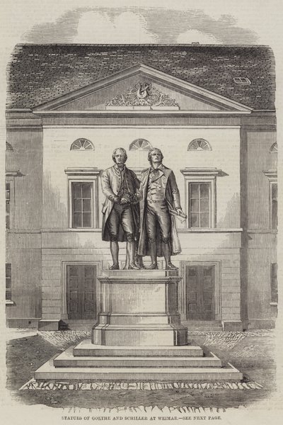 Statue di Goethe e Schiller a Weimar da English School