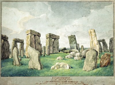 Stonehenge nel suo Stato Attuale, un Tempio Anpediluniano, 1821 da English School