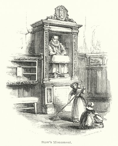 Monumento di Stow (incisione) da English School