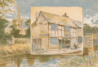 Stratford-on-Avon e la casa di Shakespeare prima del restauro da English School