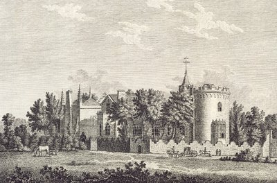 Strawberry Hill: Fronte Nord, 1784 da English School