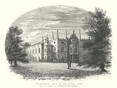 La collina delle fragole ai tempi di Walpole (incisione) da English School