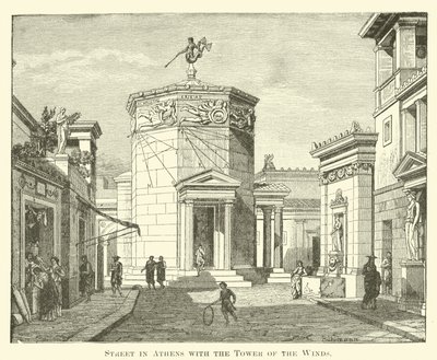 Strada ad Atene con la Torre dei Venti da English School