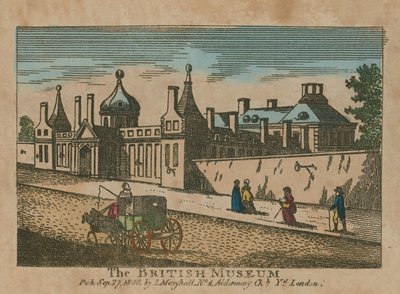 Scena di strada e il British Museum da English School