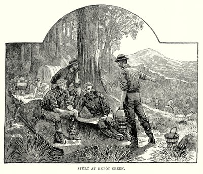 Sturt a Depot Creek (incisione) da English School