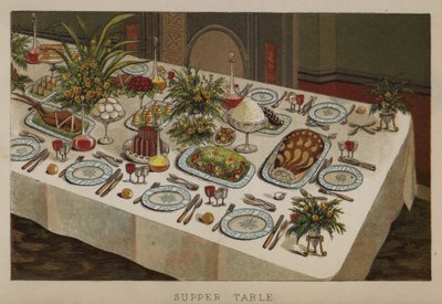 Tavola della cena da English School