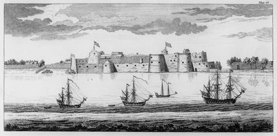 Forte di Surat, Gujarat, India, c.1770 (incisione) da English School