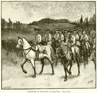 Resa di Burgoyne a Saratoga da English School