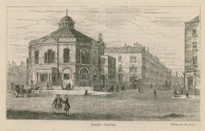Cappella del Surrey, Blackfriars Road, Southwark (Cappella di Rowland Hill) da English School