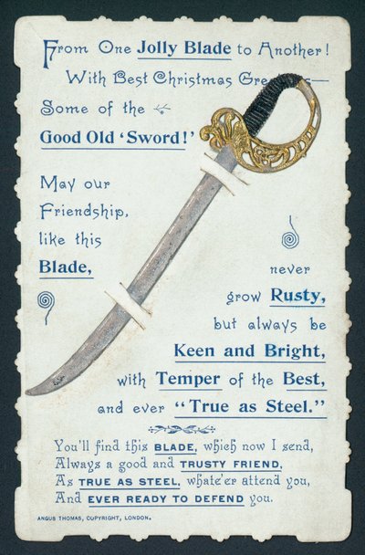 Spada, cartolina di Natale da English School