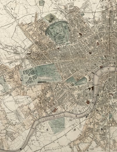 Piano illustrato di Londra e dei suoi dintorni di Tallis, in commemorazione della Grande Esposizione dell