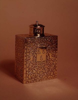Scatola da tè, decorata nello stile di Gribelin, c.1700 da English School