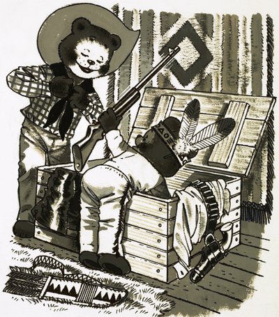 Orsetti che giocano a cowboy e indiani da English School