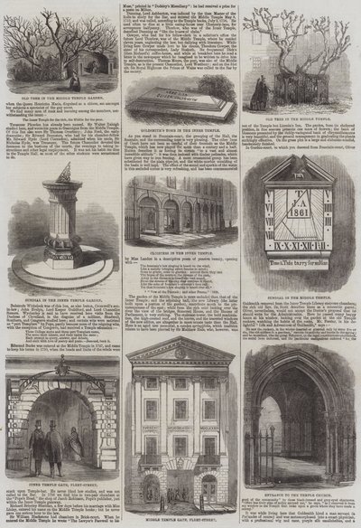 Tempio a Londra (incisione) da English School