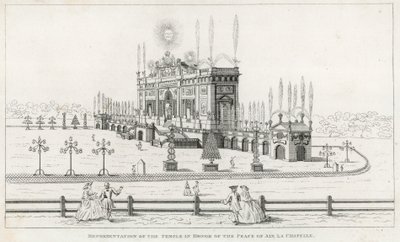 Tempio in onore della Pace di Aquisgrana 1749 da English School