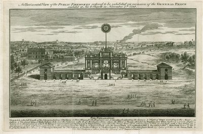 Tempio in onore della Pace di Aquisgrana 1749 da English School