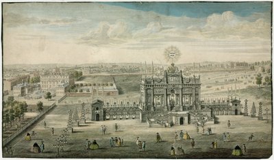 Tempio in onore della Pace di Aquisgrana 1749 da English School