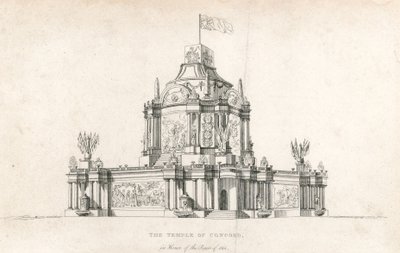 Tempio della Concordia per la Pace del 1814 da English School