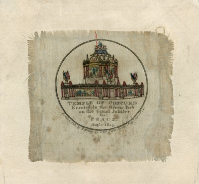 Tempio della Concordia per celebrare la Pace del 1814 da English School