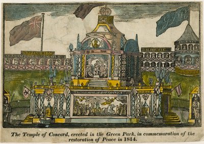 Tempio della Concordia per celebrare la Pace del 1814 da English School