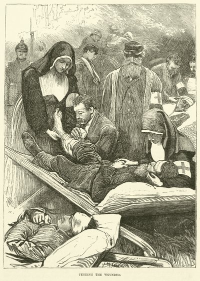Curare i feriti, settembre 1870 da English School
